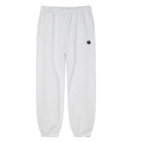 Stussy 8 Ball Embroidered Sweat Pants Grey Heather - Picture 1 of 2